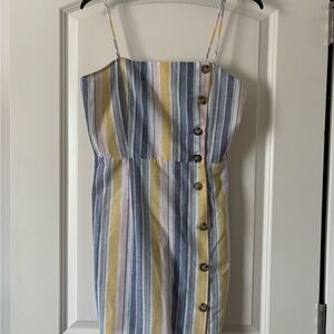 Papaya Pastel Multicolor Striped Spring Colored Dress